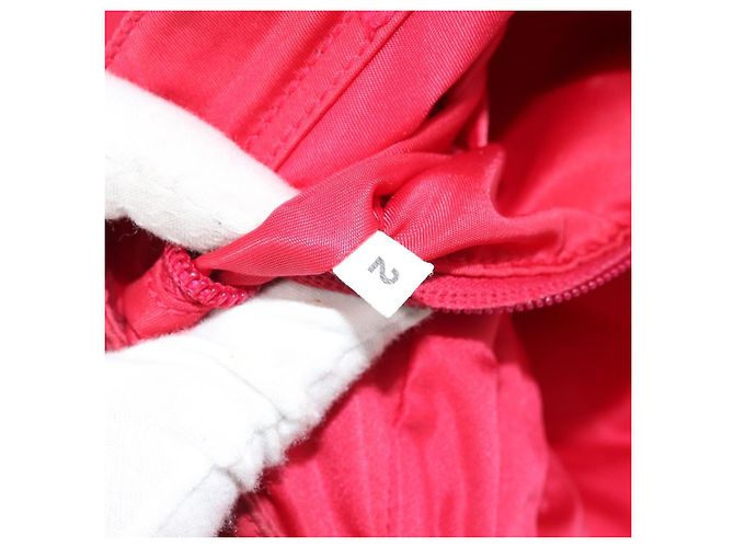 Borsa Tote PRADA in nylon plastico rosso Auth ti3740 - vista 12