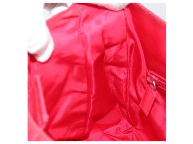 Borsa Tote PRADA in nylon plastico rosso Auth ti3740 - vista 20