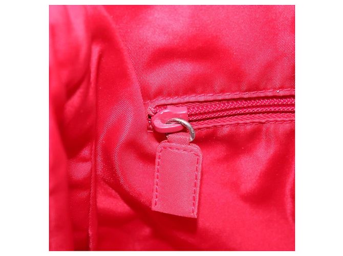 Borsa Tote PRADA in nylon plastico rosso Auth ti3740 - vista 21