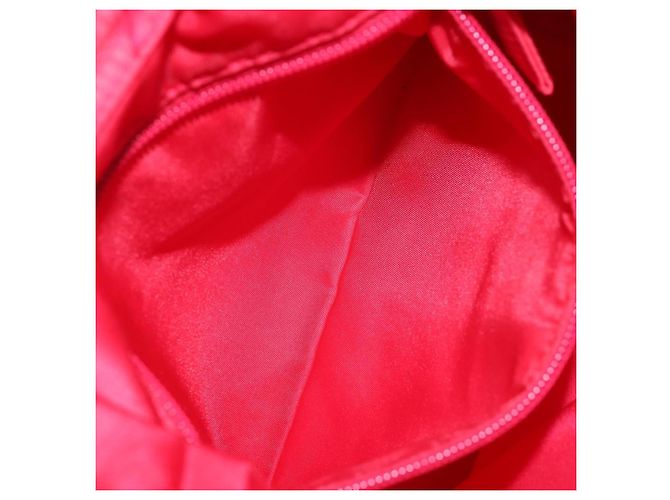 Borsa Tote PRADA in nylon plastico rosso Auth ti3740 - vista 22