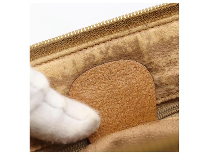 Gucci Borsa a mano Micro GG Supreme in PVC beige e oro 000 40 0207 Auth BA10367 D'oro - vista 12