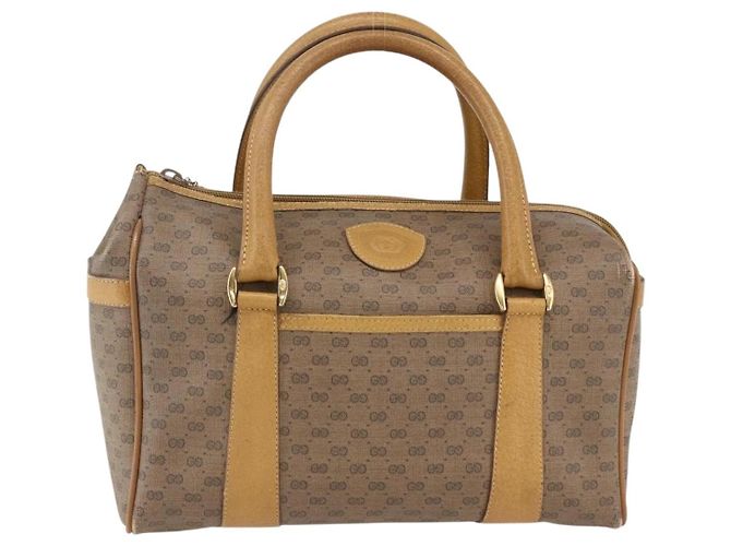 Gucci Borsa a mano Micro GG Supreme in PVC beige e oro 000 40 0207 Auth BA10367 D'oro - vista 13