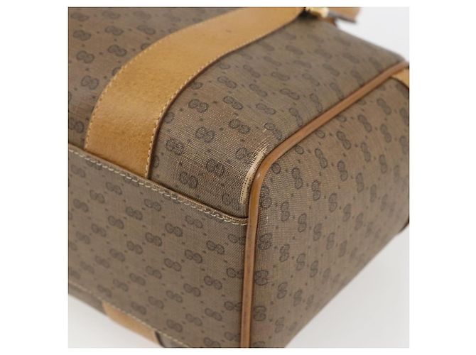 Gucci Borsa a mano Micro GG Supreme in PVC beige e oro 000 40 0207 Auth BA10367 D'oro - vista 15