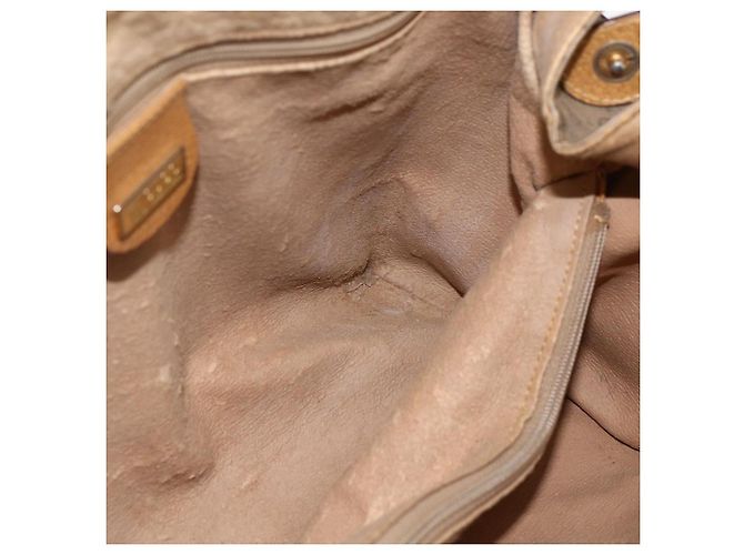 Gucci Borsa a mano Micro GG Supreme in PVC beige e oro 000 40 0207 Auth BA10367 D'oro - vista 19