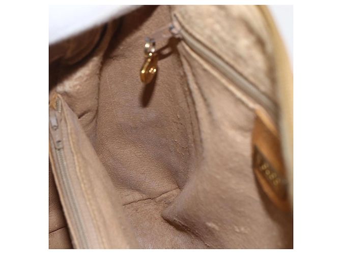 Gucci Borsa a mano Micro GG Supreme in PVC beige e oro 000 40 0207 Auth BA10367 D'oro - vista 20