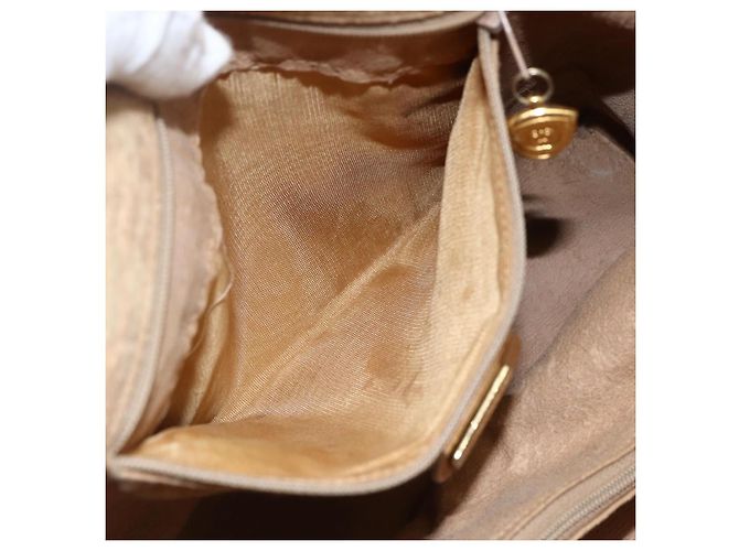 Gucci Borsa a mano Micro GG Supreme in PVC beige e oro 000 40 0207 Auth BA10367 D'oro - vista 22