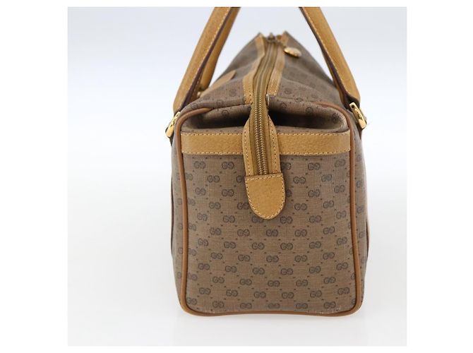 Gucci Borsa a mano Micro GG Supreme in PVC beige e oro 000 40 0207 Auth BA10367 D'oro - vista 4