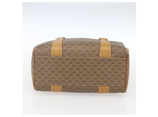 Gucci Borsa a mano Micro GG Supreme in PVC beige e oro 000 40 0207 Auth BA10367 D'oro - vista 5