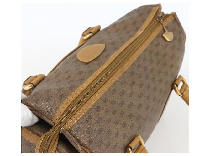 Gucci Borsa a mano Micro GG Supreme in PVC beige e oro 000 40 0207 Auth BA10367 D'oro - vista 6