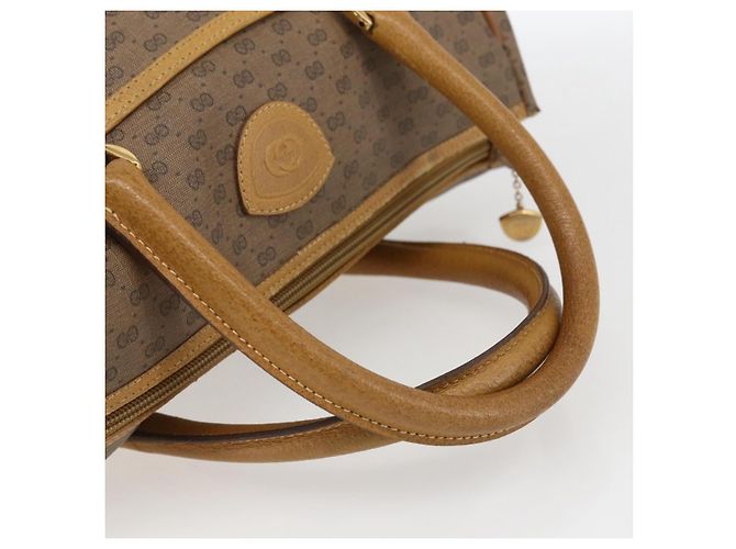 Gucci Borsa a mano Micro GG Supreme in PVC beige e oro 000 40 0207 Auth BA10367 D'oro - vista 7