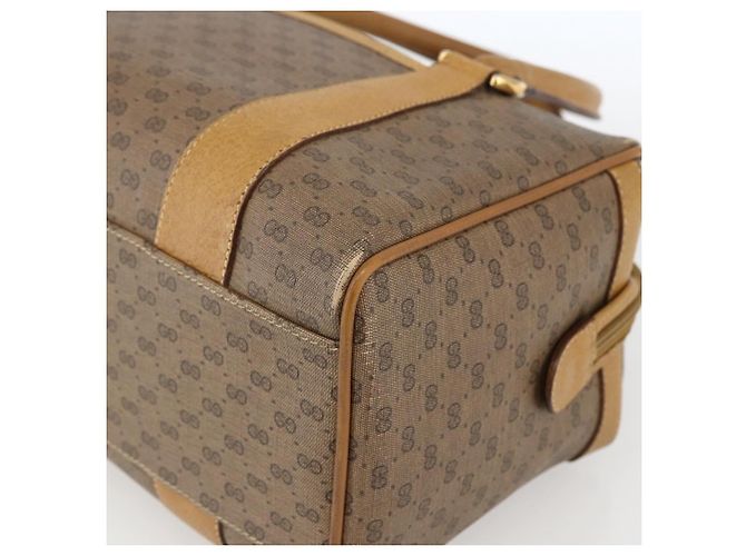 Gucci Borsa a mano Micro GG Supreme in PVC beige e oro 000 40 0207 Auth BA10367 D'oro - vista 9