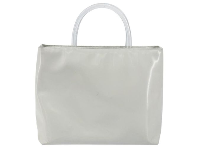 PRADA Handtasche Lackleder Grau Silber Auth ep13103 Braun - Ansicht 13