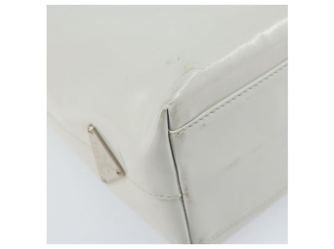 PRADA Handtasche Lackleder Grau Silber Auth ep13103 Braun - Ansicht 14