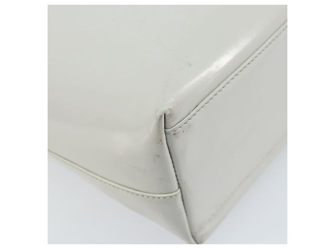 PRADA Handtasche Lackleder Grau Silber Auth ep13103 Braun - Ansicht 16