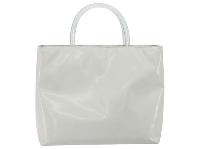 PRADA Handtasche Lackleder Grau Silber Auth ep13103 Braun - Ansicht 2