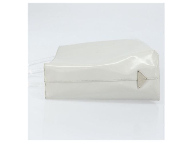 PRADA Handtasche Lackleder Grau Silber Auth ep13103 Braun - Ansicht 4