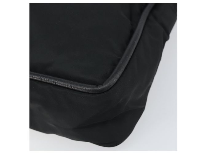 Céline Borsa a mano Celine Circle in nylon nero e oro Auth 168970 D'oro - vista 9