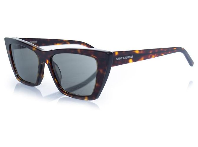 Gafas de sol de mica tortuga marrones de Saint Laurent Castaño - vista 2