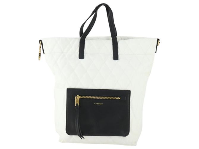 Zaino GIVENCHY in pelle bianca e oro Auth BA10327 Bianco D'oro - vista 13