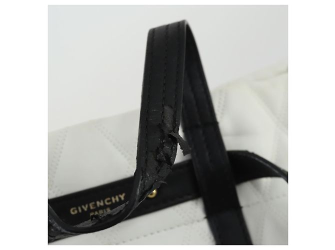 Zaino GIVENCHY in pelle bianca e oro Auth BA10327 Bianco D'oro - vista 8