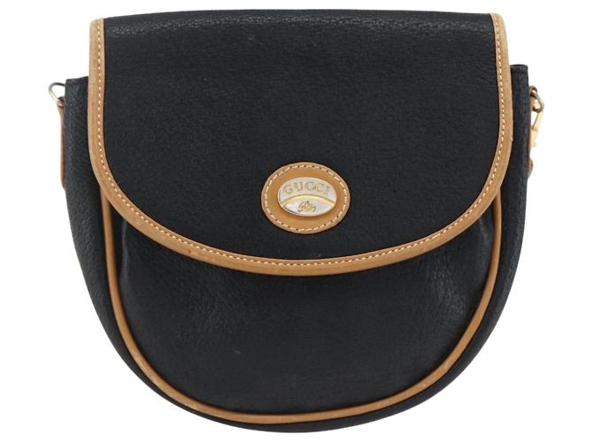 Gucci Borsa a Spalla in Pelle Nera e Oro Auth ep13083 Nero D'oro - vista 13
