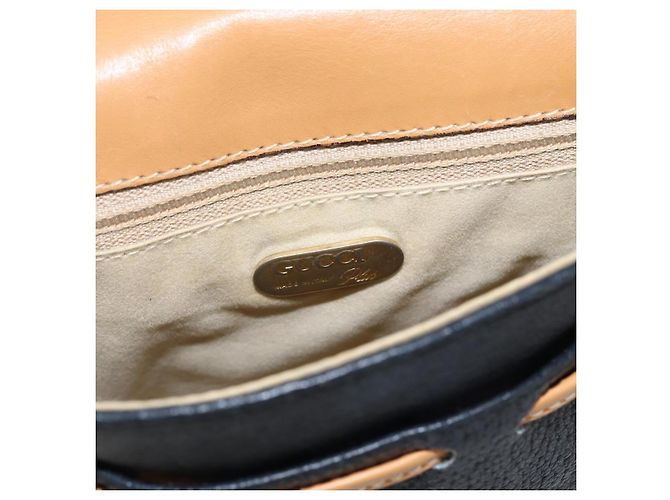 Gucci Borsa a Spalla in Pelle Nera e Oro Auth ep13083 Nero D'oro - vista 17