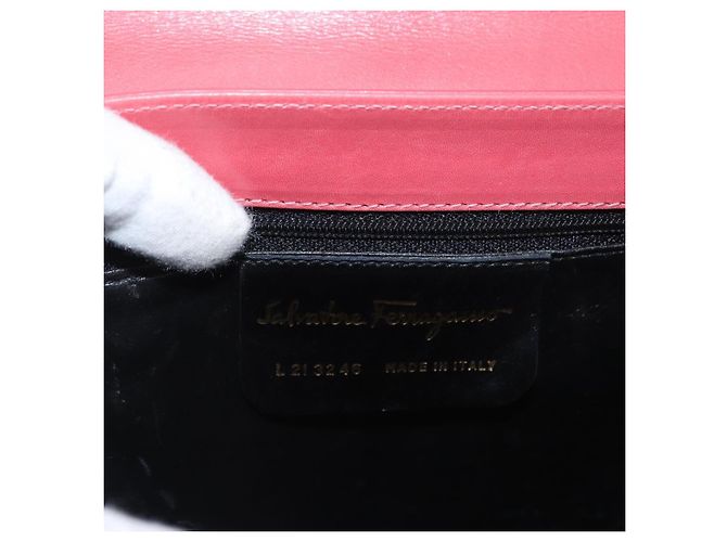 Borsa a spalla a catena Salvatore Ferragamo in pelle rosa oro Auth 169714 - vista 12