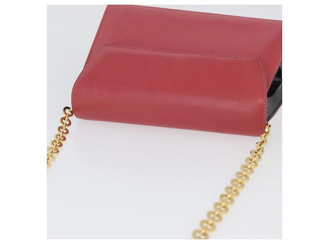 Borsa a spalla a catena Salvatore Ferragamo in pelle rosa oro Auth 169714 - vista 6
