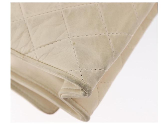 CHANEL Borsa a Spalla Matelassé in Pelle di Agnello Beige Oro CC Auth BA10672 D'oro - vista 16