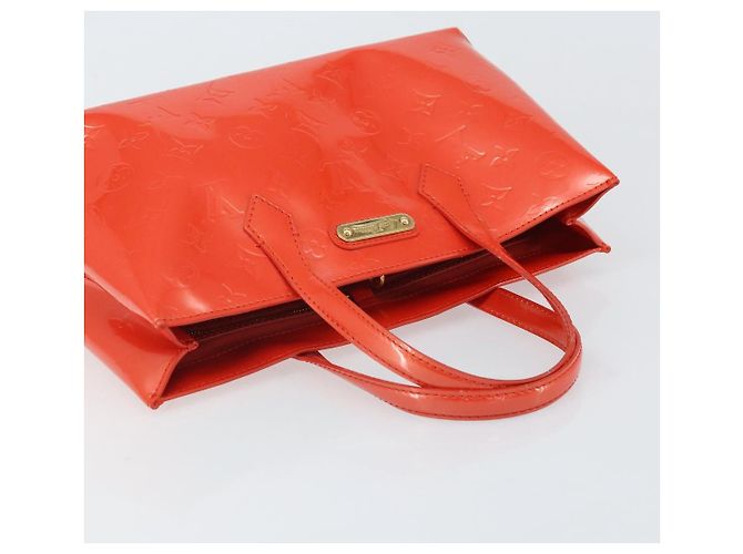 LOUIS VUITTON Monogram Vernis Wilshire PM Bag Orenge Sunset M93644 Auth 171567 - view 6