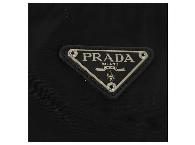 PRADA Backpack Nylon Black Silver Auth bs33169 Silvery - view 18