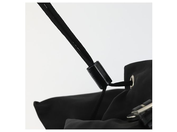 PRADA Backpack Nylon Black Silver Auth bs33169 Silvery - view 19
