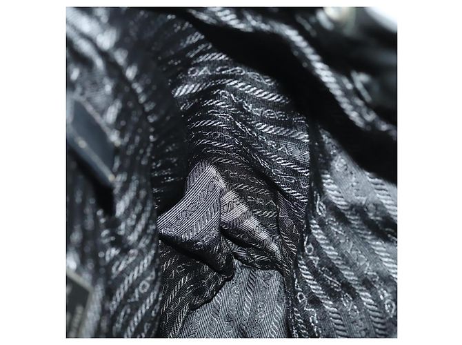 PRADA Backpack Nylon Black Silver Auth bs33169 Silvery - view 21