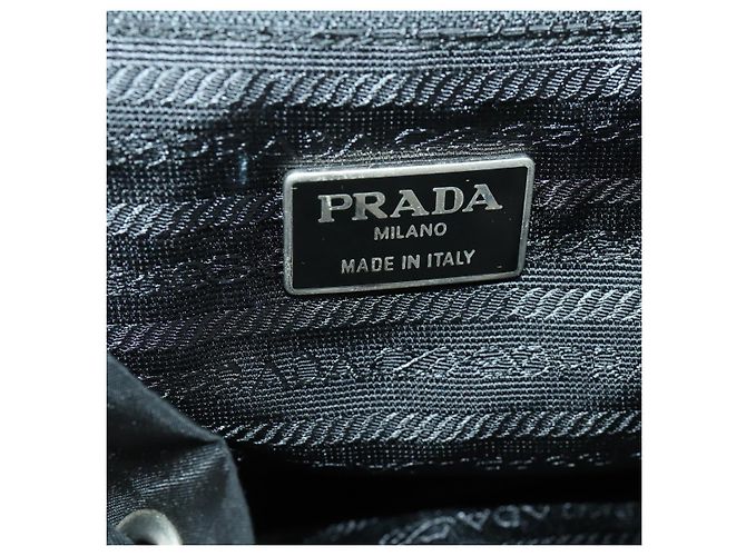 PRADA Backpack Nylon Black Silver Auth bs33169 Silvery - view 22