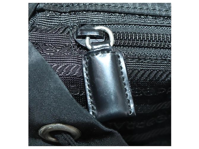 PRADA Backpack Nylon Black Silver Auth bs33169 Silvery - view 23