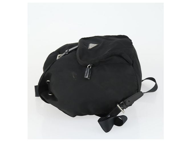 PRADA Backpack Nylon Black Silver Auth bs33169 Silvery - view 4