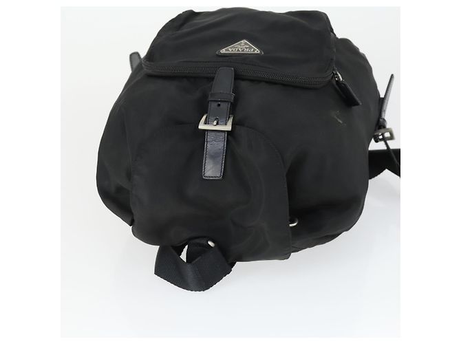 PRADA Backpack Nylon Black Silver Auth bs33169 Silvery - view 6