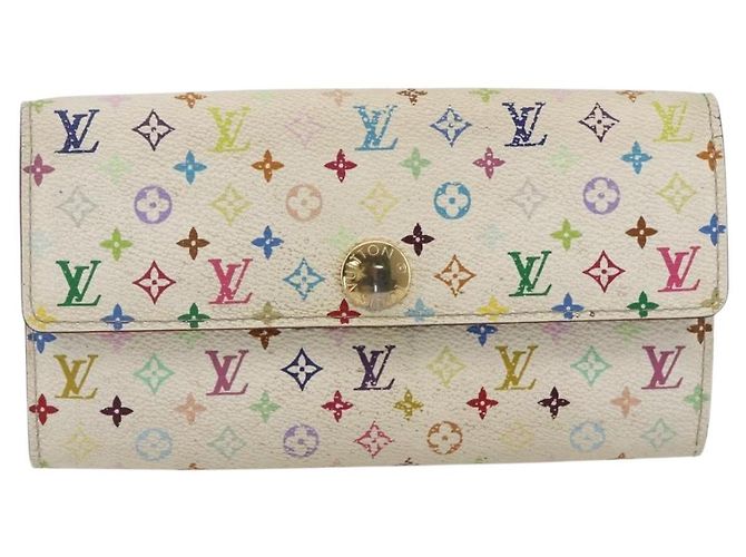 LOUIS VUITTON Monogram Multicolor Portefeuille Sarah Wallet M93532 Auth BA10789 White - view 13