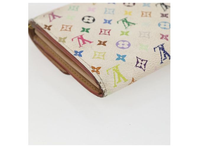 LOUIS VUITTON Monogram Multicolor Portefeuille Sarah Wallet M93532 Auth BA10789 White - view 17