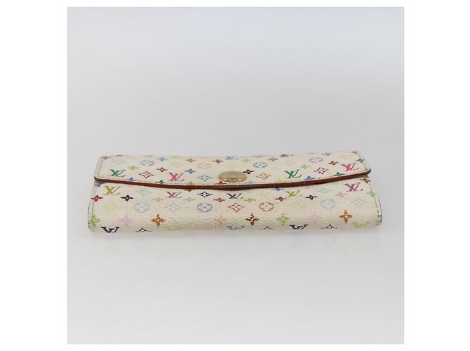 LOUIS VUITTON Monogram Multicolor Portefeuille Sarah Wallet M93532 Auth BA10789 White - view 6