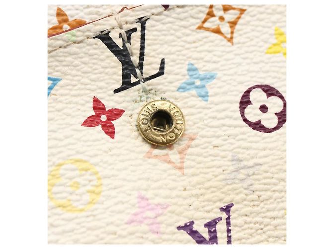 LOUIS VUITTON Monogram Multicolor Portefeuille Sarah Wallet M93532 Auth BA10789 White - view 8