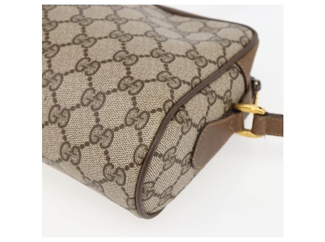 Borsa Sherry Line GG Supreme Web di GUCCI in PVC beige e oro 56 02 087 Auth BA10727 D'oro - vista 16