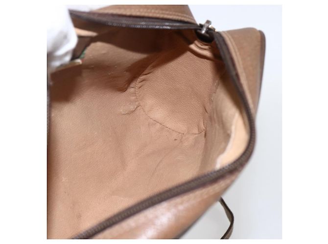 Borsa Sherry Line GG Supreme Web di GUCCI in PVC beige e oro 56 02 087 Auth BA10727 D'oro - vista 20