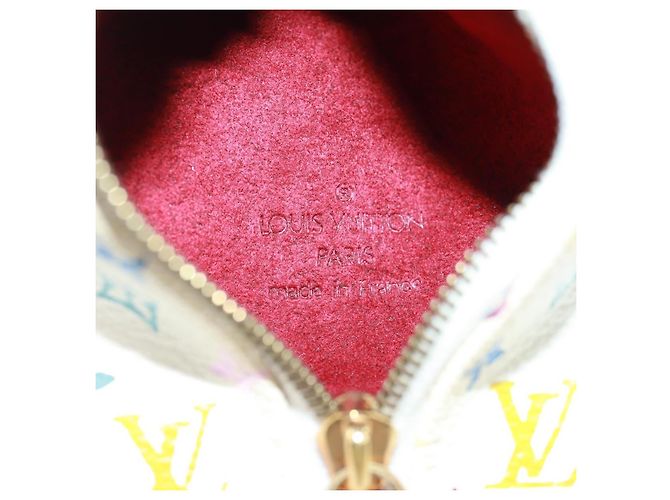 MÜNZBEUTEL BERLANGO MONOGRAMM MULTICOLOR LOUIS VUITTON WEISS M58028 Auth BA10526V Weiß - Ansicht 10