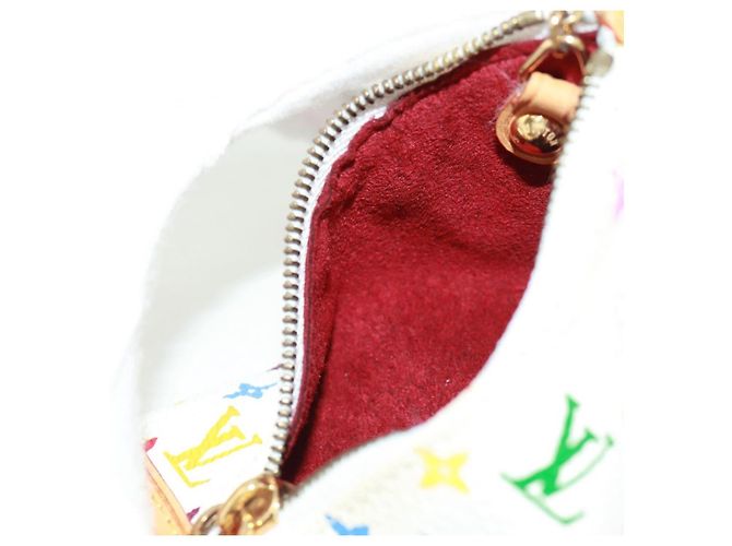 MÜNZBEUTEL BERLANGO MONOGRAMM MULTICOLOR LOUIS VUITTON WEISS M58028 Auth BA10526V Weiß - Ansicht 20