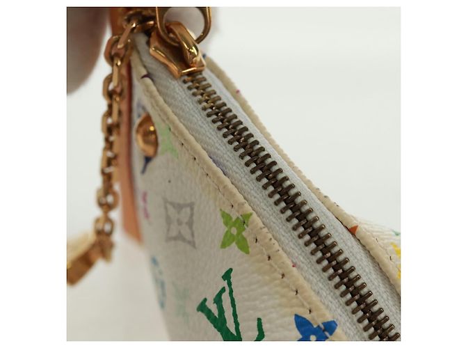 MÜNZBEUTEL BERLANGO MONOGRAMM MULTICOLOR LOUIS VUITTON WEISS M58028 Auth BA10526V Weiß - Ansicht 9