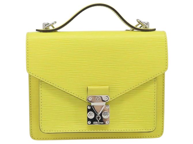 LOUIS VUITTON Bolsa Epi Monceau BB 2way Pistachian M40978 LV Auth 169735V - vista 13