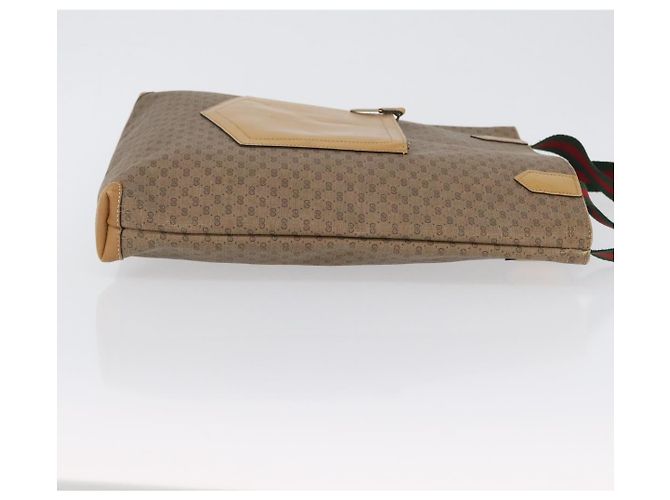 Borsa tote in PVC beige oro e rosso della linea Sherry di GUCCI Micro GG Supreme Auth ka2297 D'oro - vista 3
