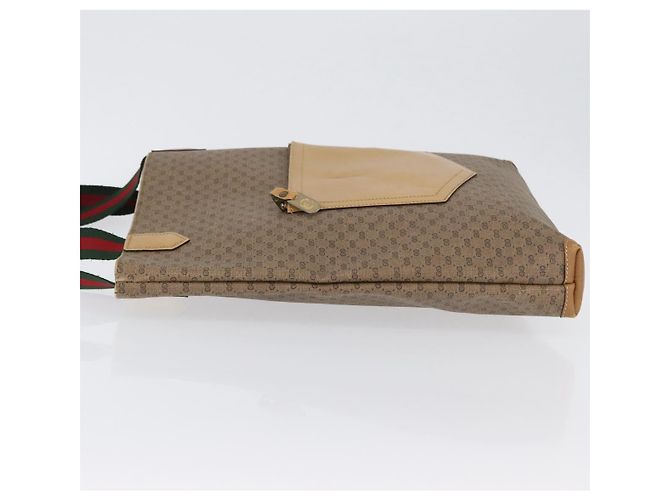 Borsa tote in PVC beige oro e rosso della linea Sherry di GUCCI Micro GG Supreme Auth ka2297 D'oro - vista 4