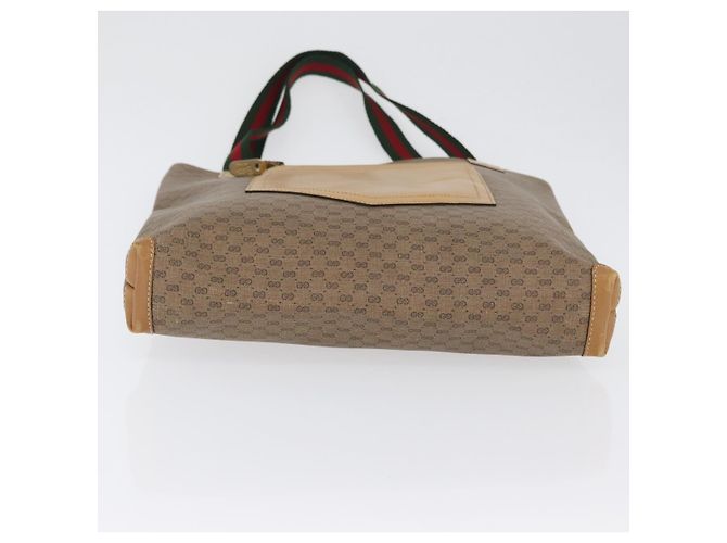 Borsa tote in PVC beige oro e rosso della linea Sherry di GUCCI Micro GG Supreme Auth ka2297 D'oro - vista 5